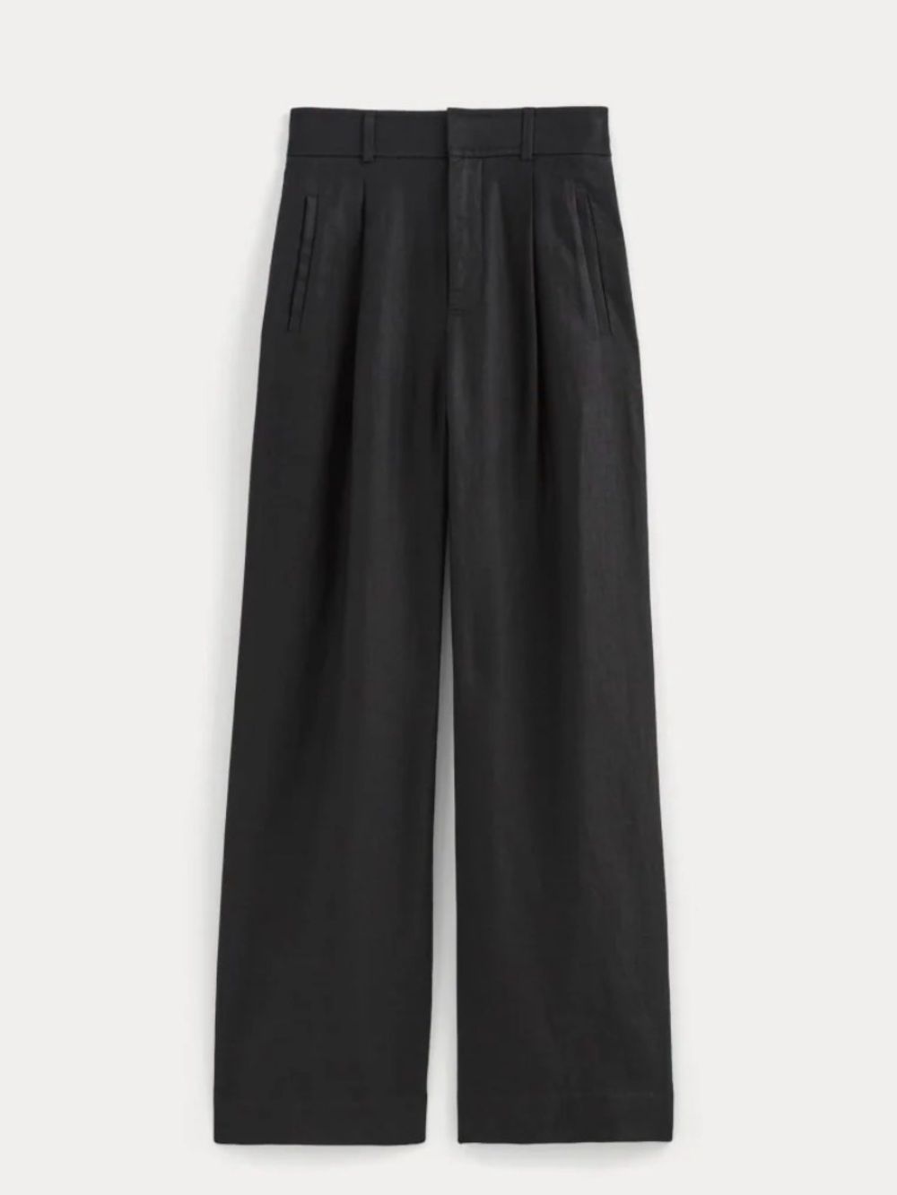 Everlane The Linen Way High Drape Pant Black Size 8 - Picture 1 of 5